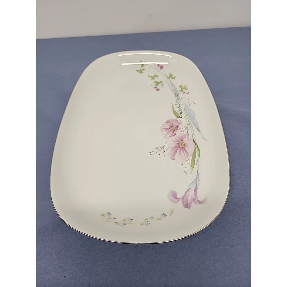 Vintage 90's Mikasa Pretty Bouquet Serving Platter 15.25